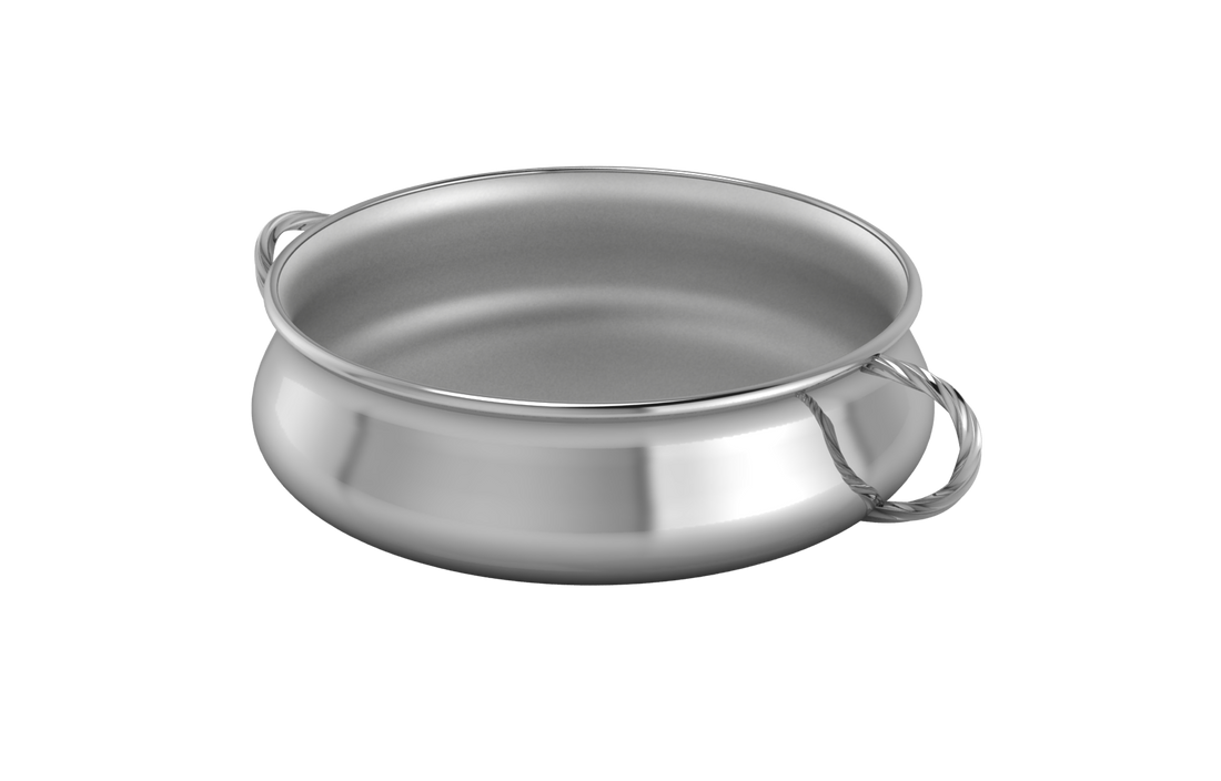 Silver Plated Gift Set For Baby - Hamper With Twisted Design Bowl Cup And Spoon Hampers