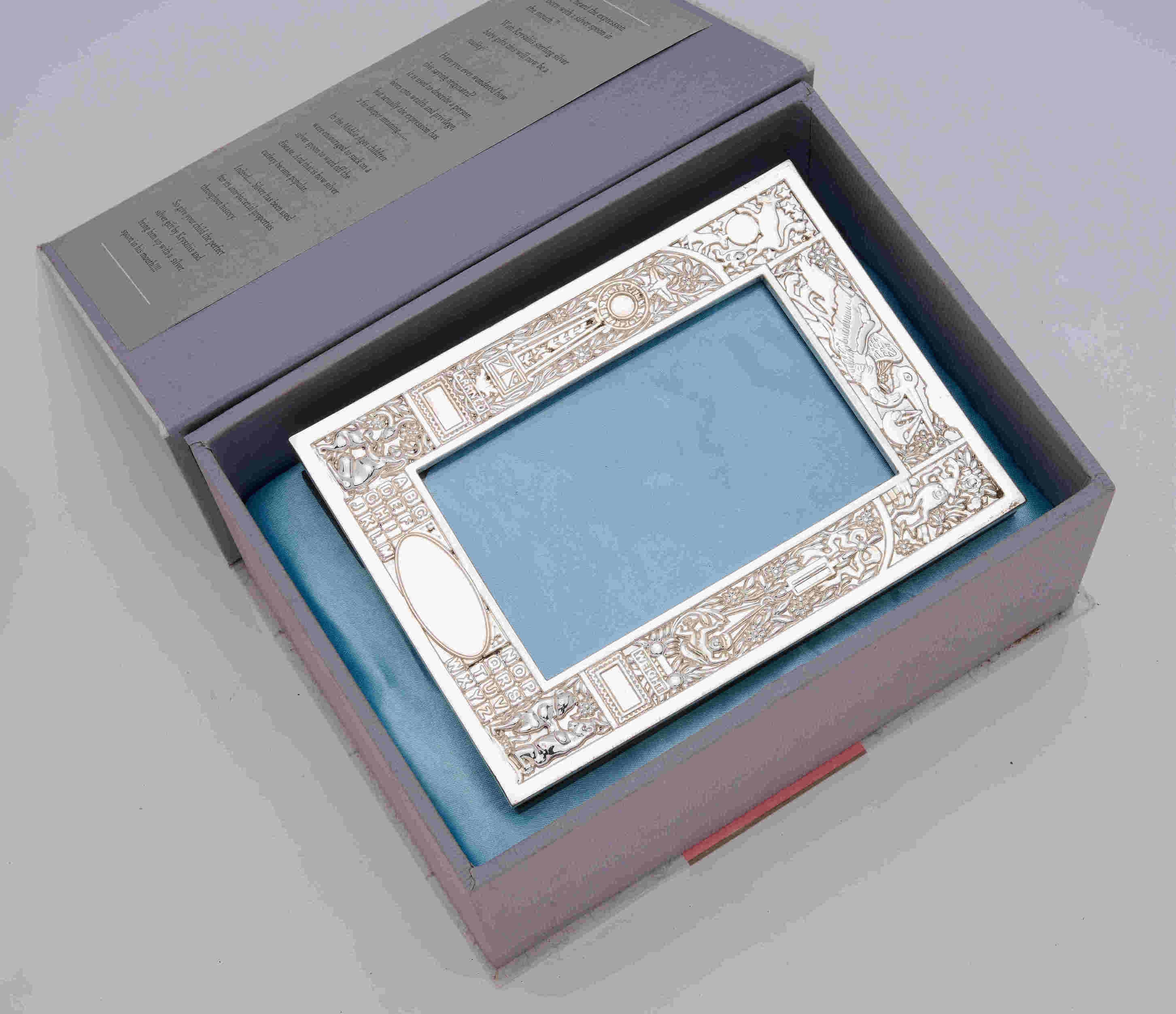 Silver Plated Birth Record Frame