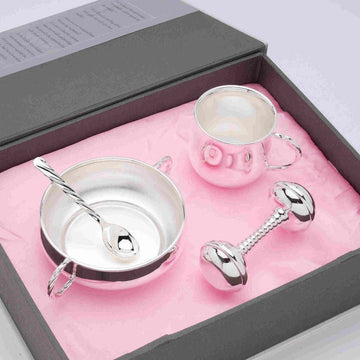 Twisted Rattle, Porringer, Cup & Spoon -Engraveable