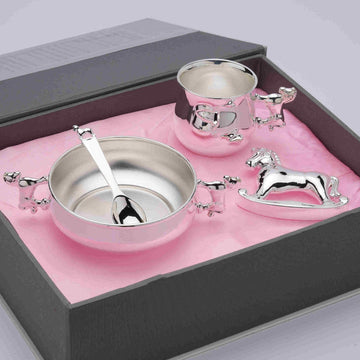 Horse Rattle, Porringer, Cup & Spoon -Engraveable