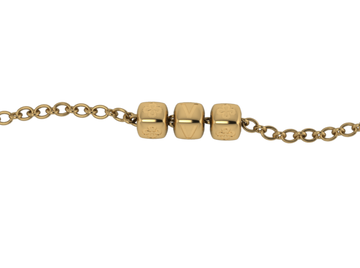 Sterling Silver Rakhi Bracelet 18 Kt Gold Plated With Plain Dice Cubes For All