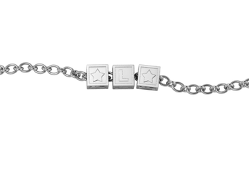 Copy Of Sterling Silver Rakhi Bracelet With Oxidised Square Cubes For Boys & Men