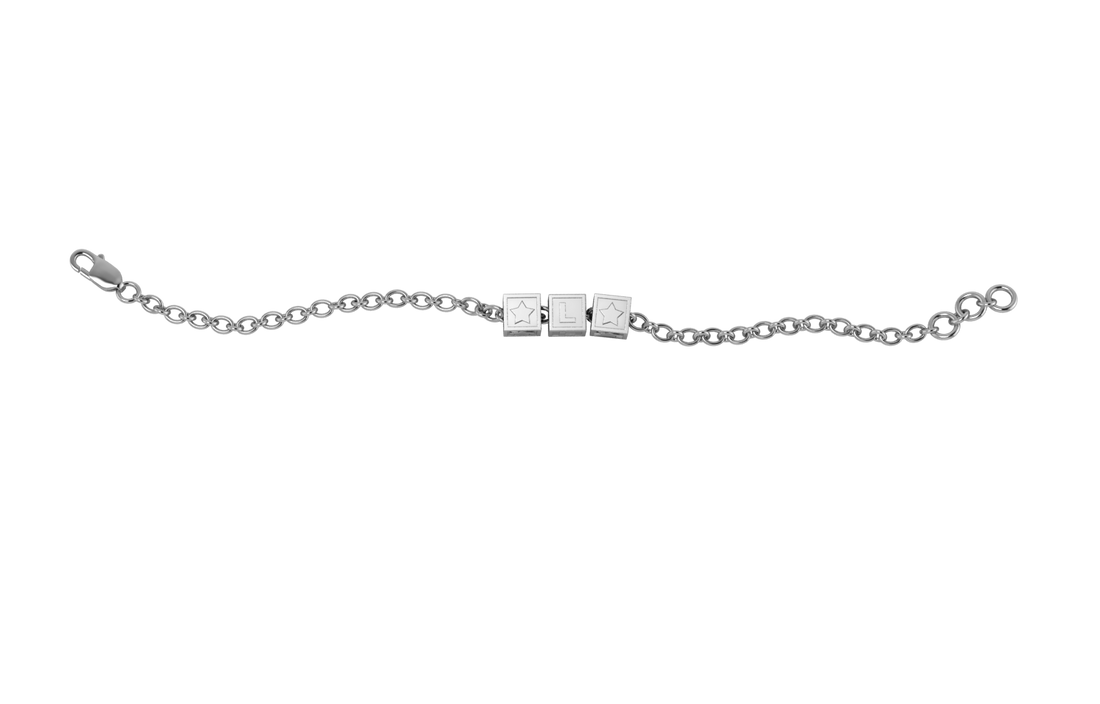Copy Of Sterling Silver Rakhi Bracelet With Oxidised Square Cubes For Boys & Men