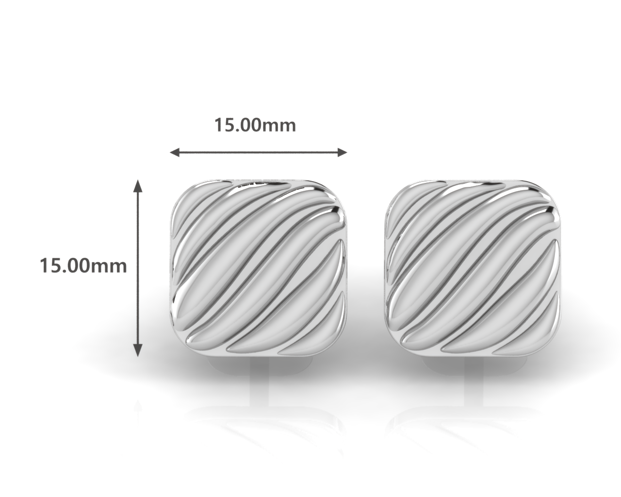 Sterling Silver Wave Cufflinks