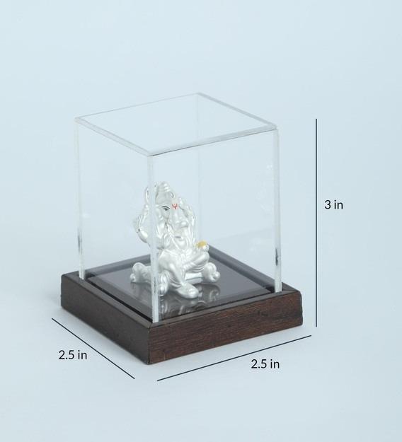 999 Pure Silver Ganesha Idol By Krysaliis Isvara - Krign_Ms03 Idols