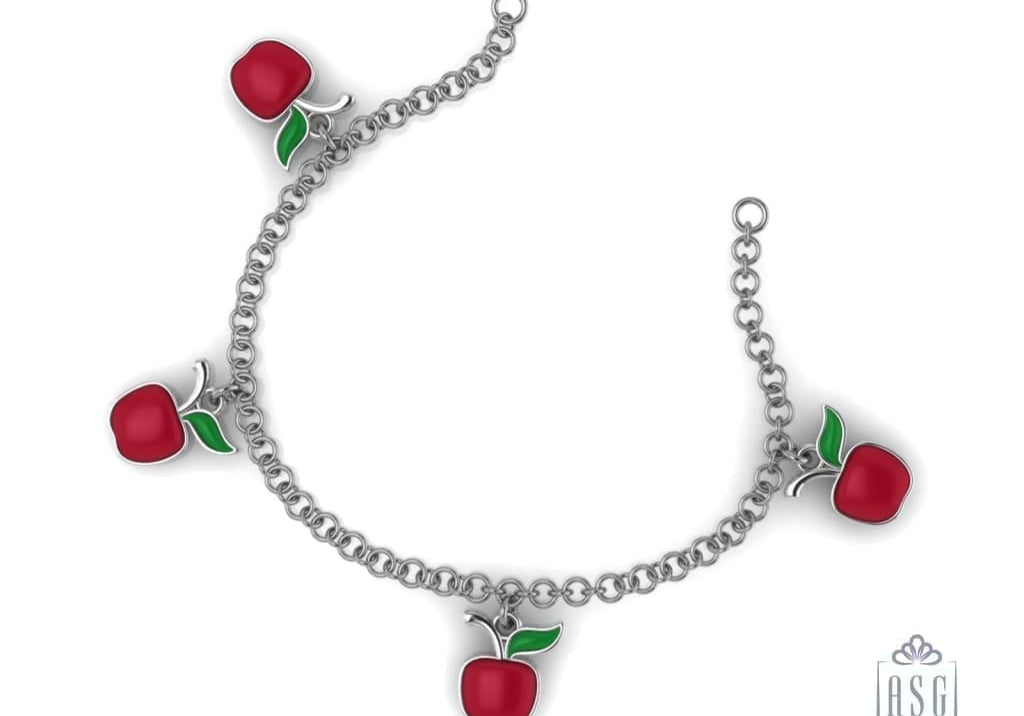 Apple Charms Sterling Silver Baby Bracelet