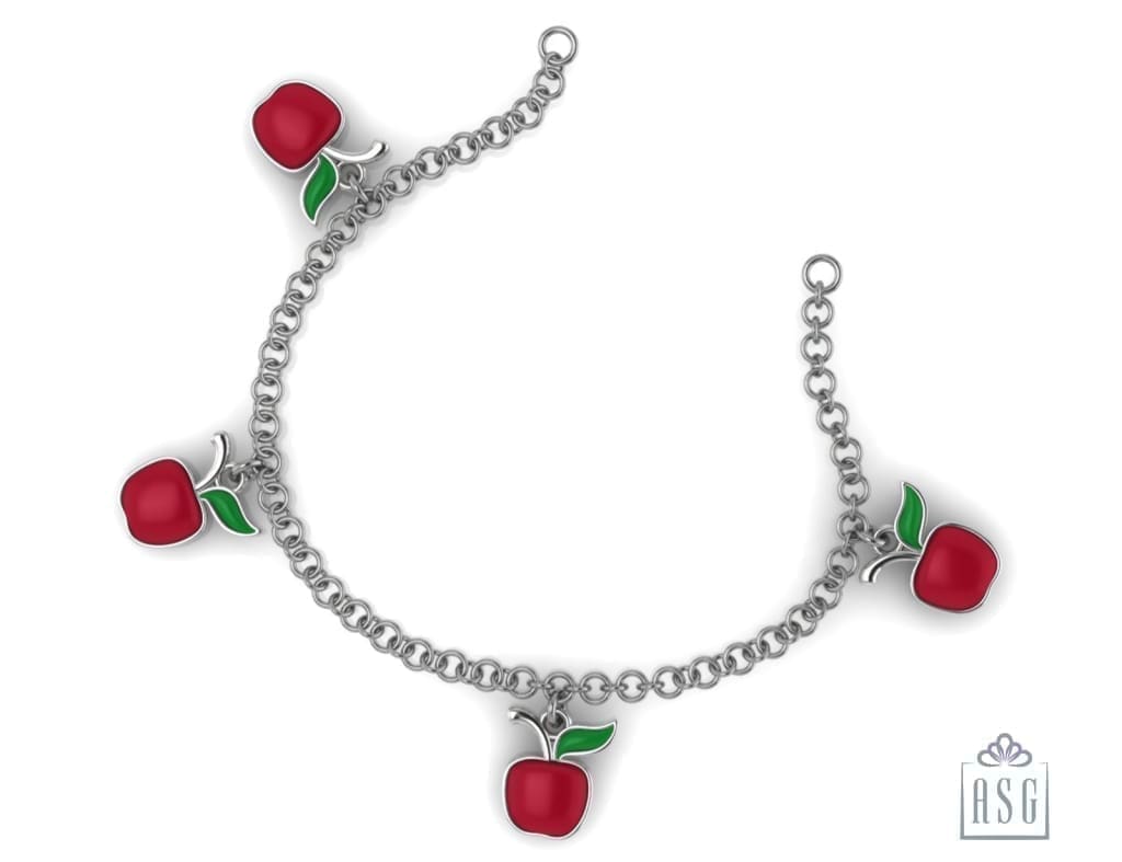 Apple Charms Sterling Silver Baby Bracelet