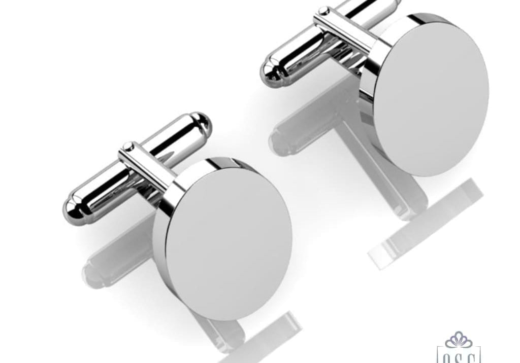 Sterling Silver Cufflinks - Classic Oval Engravable