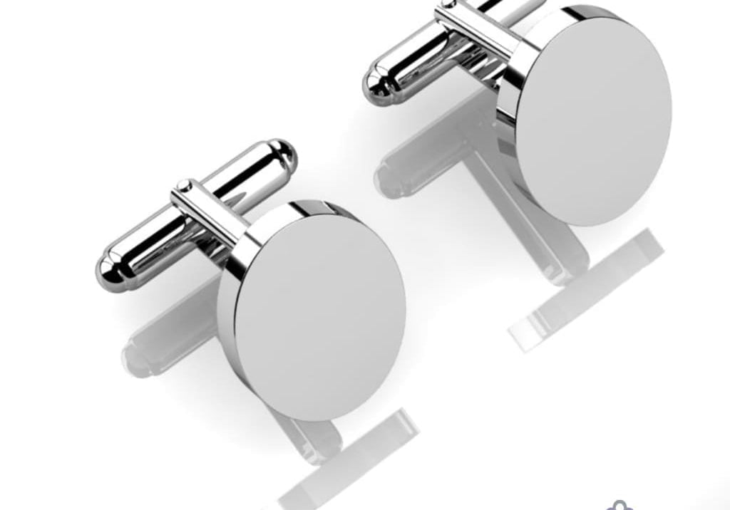 Sterling Silver Cufflinks - Classic Oval Engravable