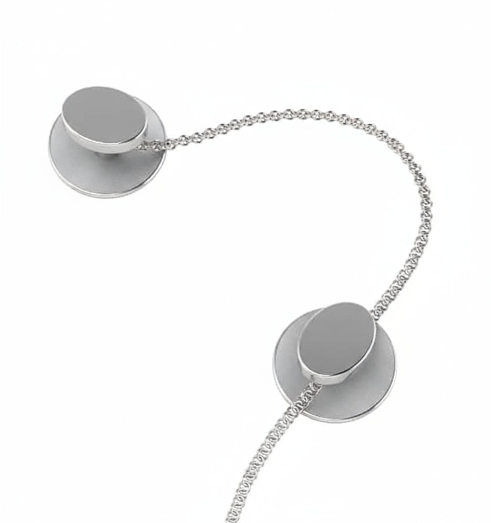 Sterling Silver Kurta Buttons for Men - Classic Ovals