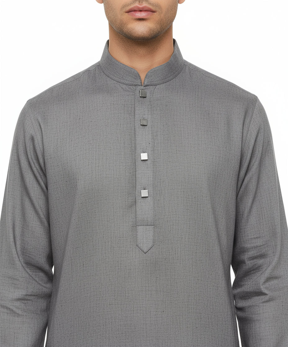 Sterling Silver Kurta Buttons for Men - Classic Squares