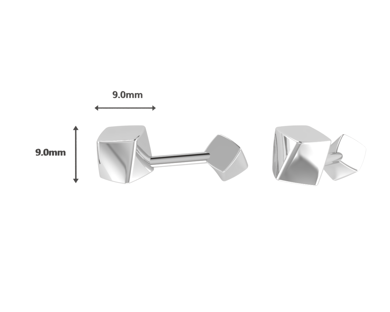 Sterling Silver Cufflinks - Cubes