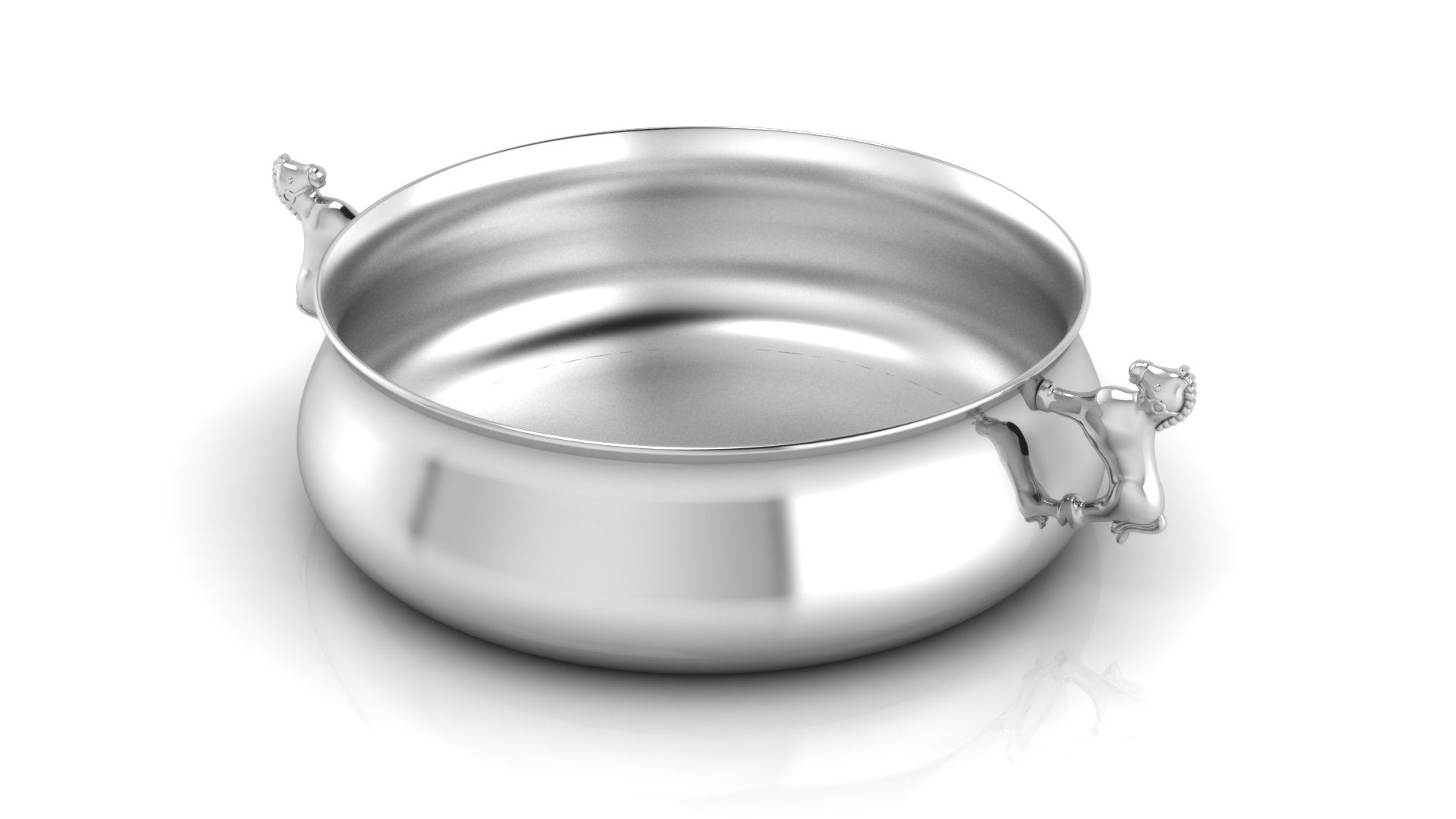 Silver Plated Gift Set For Baby - Hamper With Horse Bowl Cup And Spoon Hampers