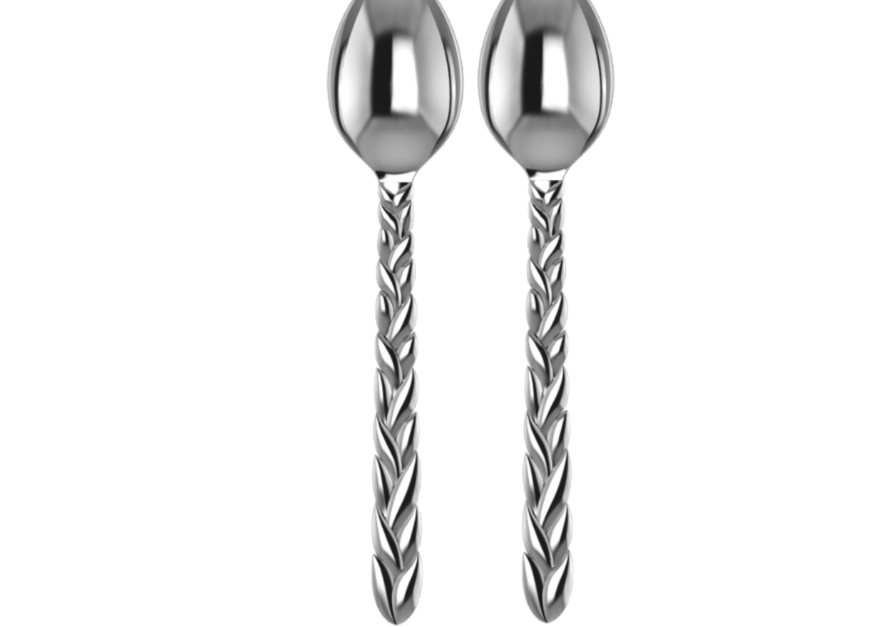 Sterling Silver Tea Spoon Set - The Interlace Collection