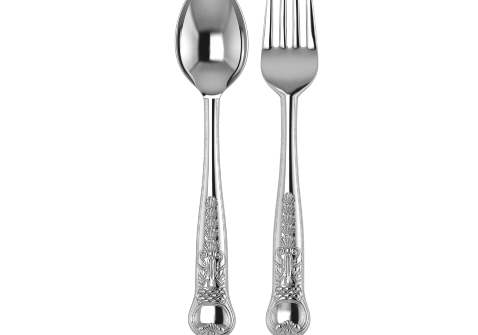 Sterling Silver Dinner Spoon & Fork Set - The Italianate Collection