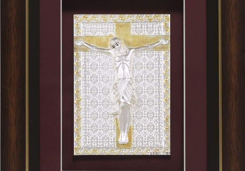 Pure Silver God Photo Frame of Jesus Christ by Isvara