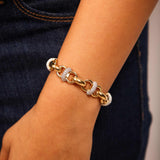 Golden Links Statement Bracelet