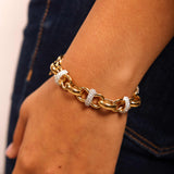 Golden Links Statement Bracelet