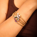 Snap & Swirl Pear Solitaire Bracelet