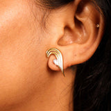 Golden Flame Studs