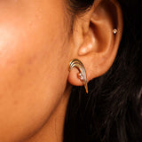 Golden Flame Studs