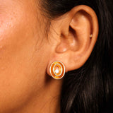 Oval Halo Studs