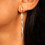 Elongated Grace Drop Earrings