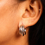 Spiral Charm Hoops