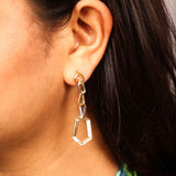 Geo-Link Chain Earrings