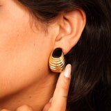 Noir Curve Hoops