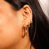 Golden Serpentine Hoops