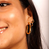 Golden Serpentine Hoops