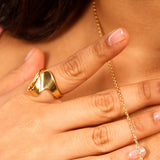 Sculpted Flow Statement Ring