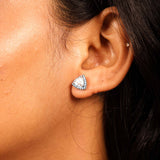 1.5-Carat Trillion Moissanite Studs with Blue Ceramic Accents