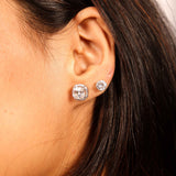 1-Carat Round Moissanite Stud