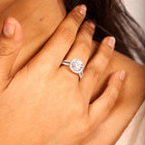 2.5 Carat Moissanite Halo Engagement Ring