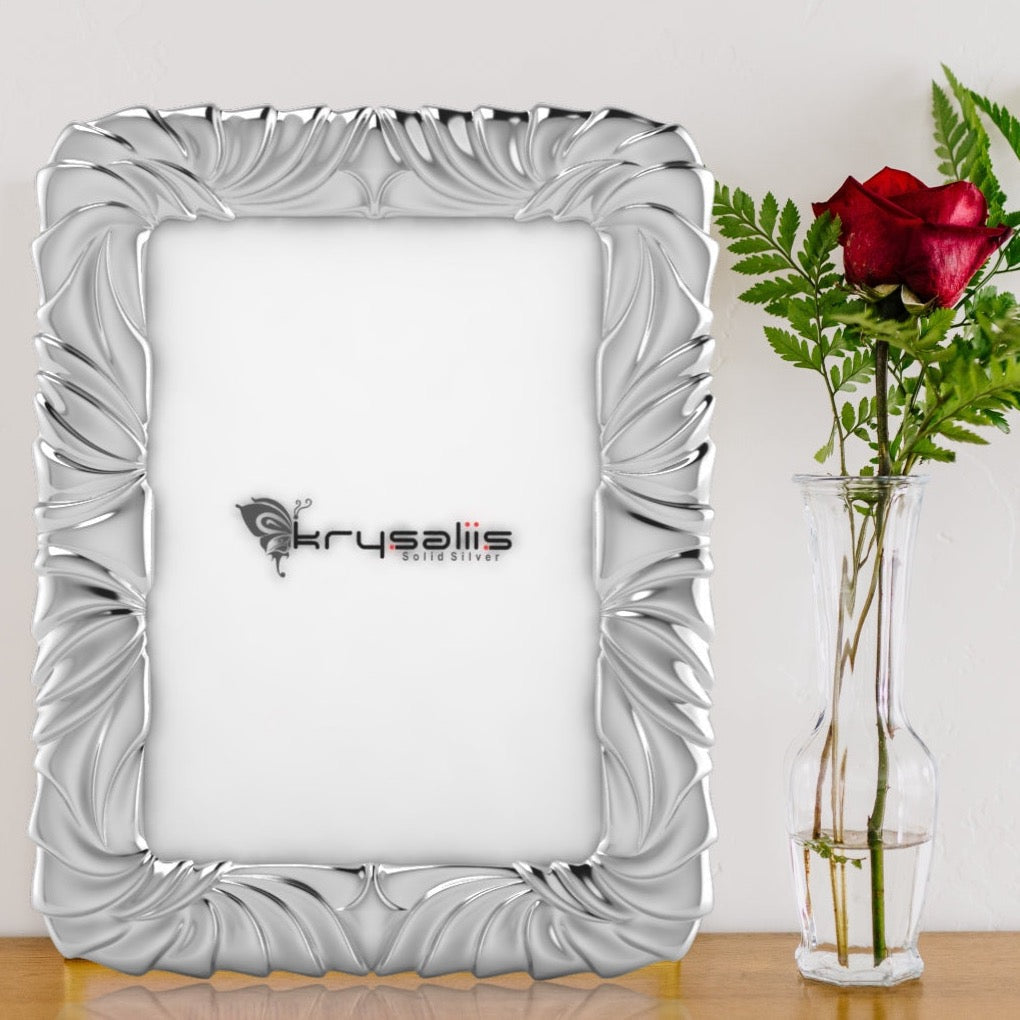 Pure Silver Floret Photo Frame By Krysaliis Frames