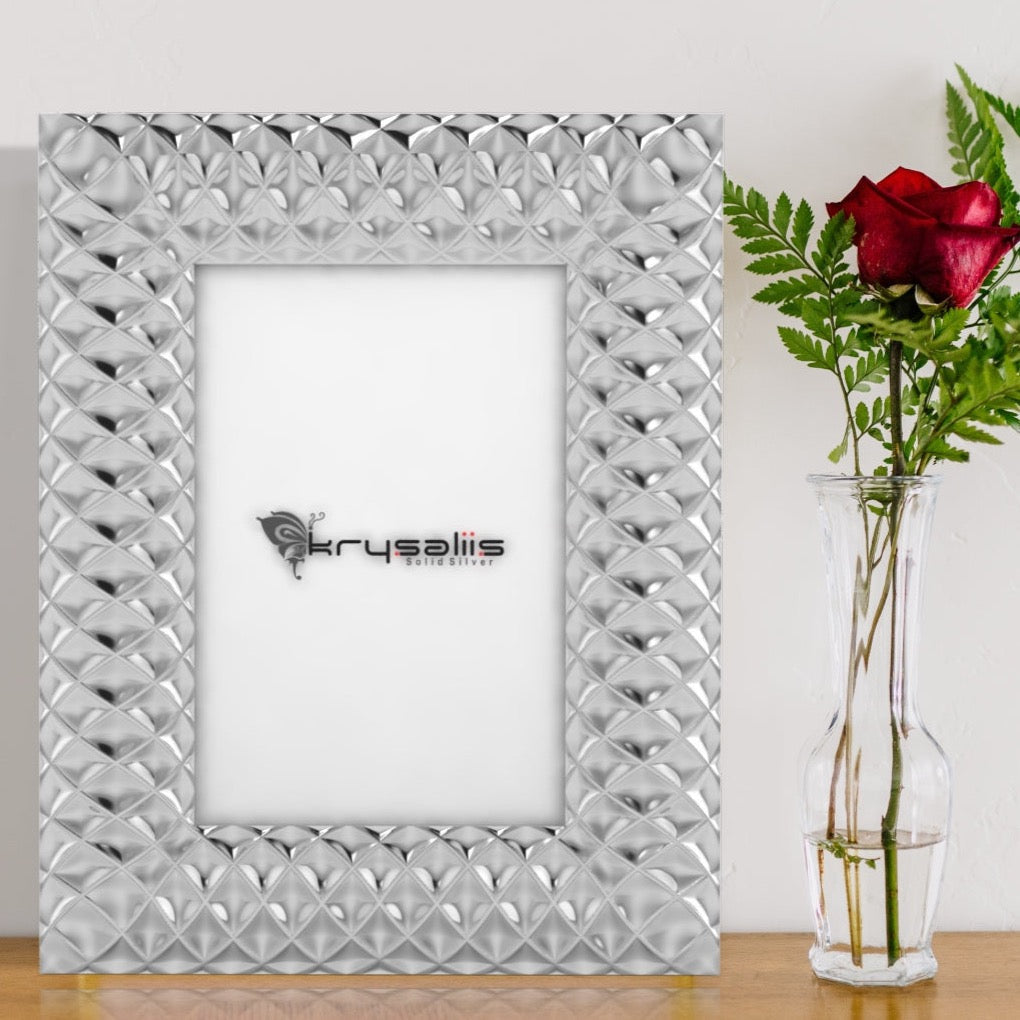 Pure Silver Solitaire Photo Frame By Krysaliis Frames