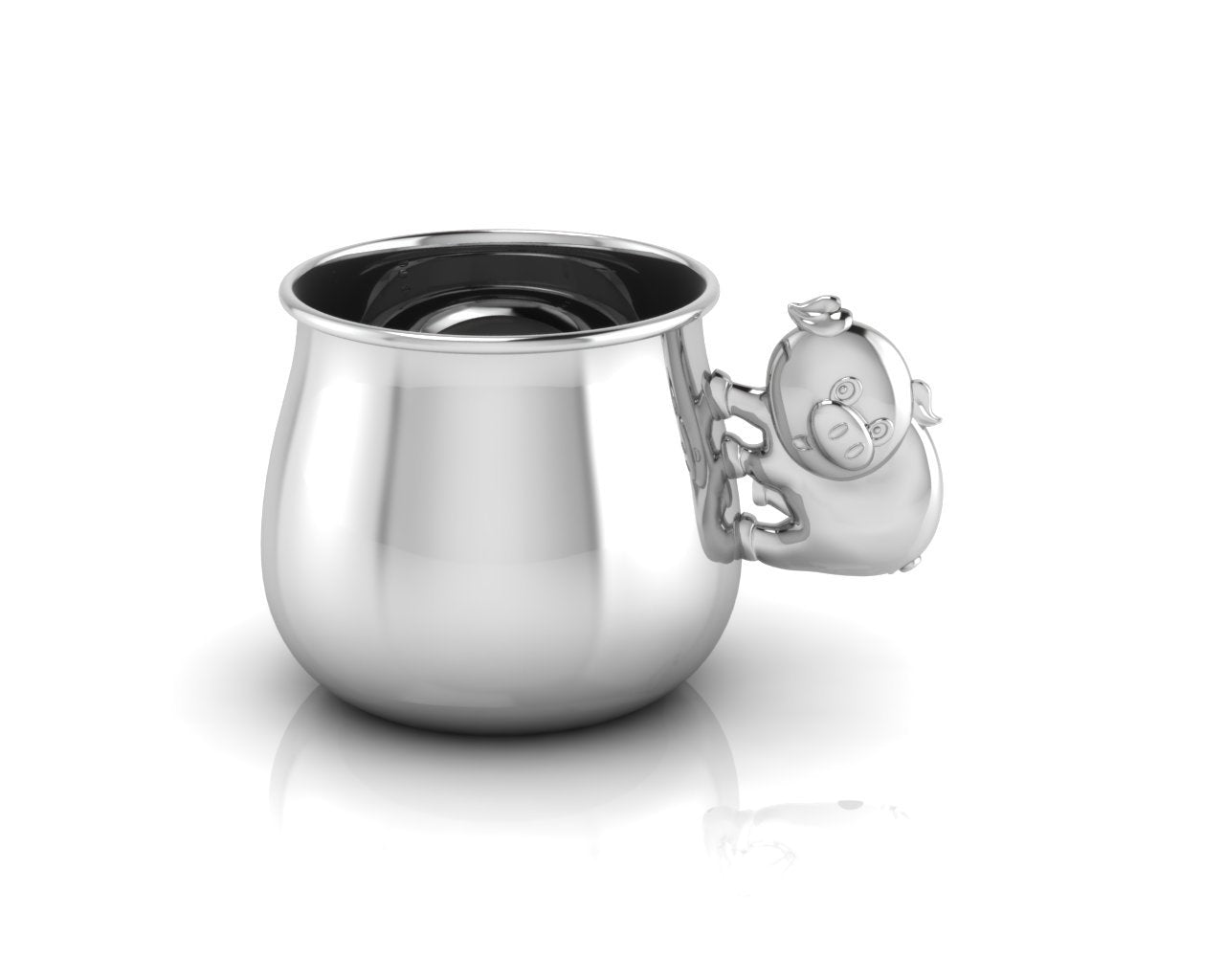 Silver Plated Gift Set For Baby - Hamper With Piggy Bowl Cup And Spoon Hampers