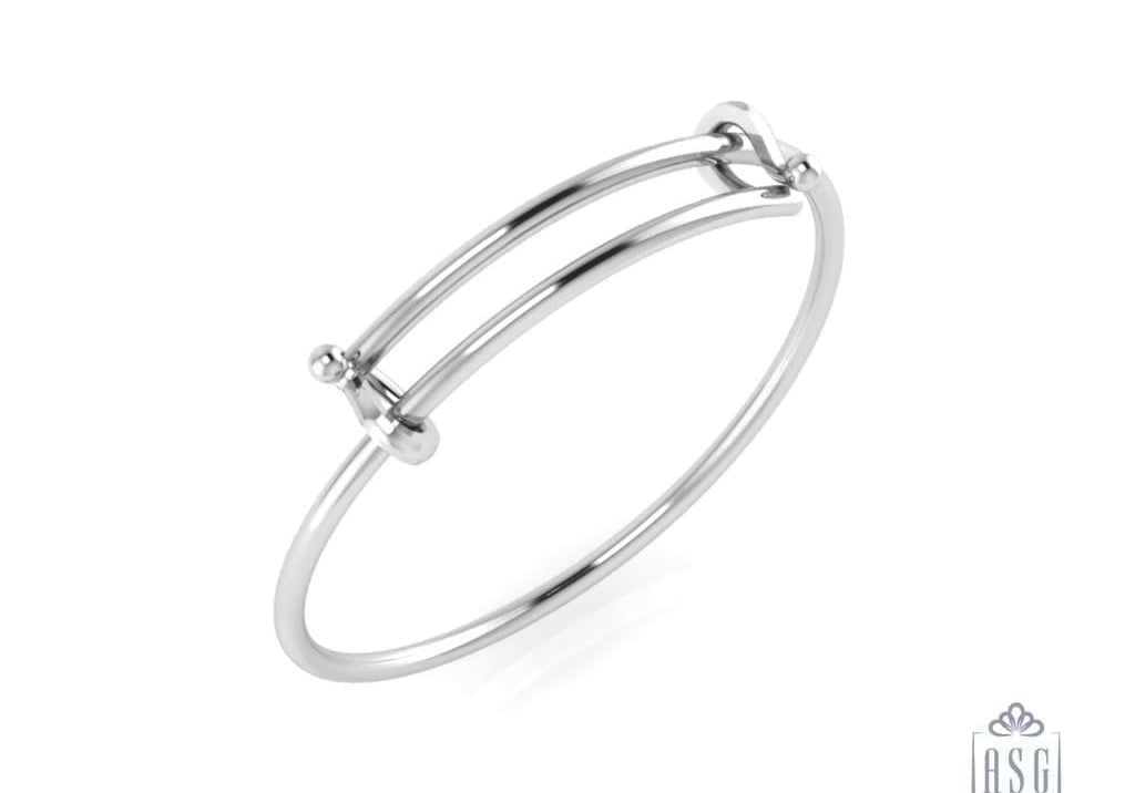 Pipe Extendable Sterling Silver Baby Bracelet