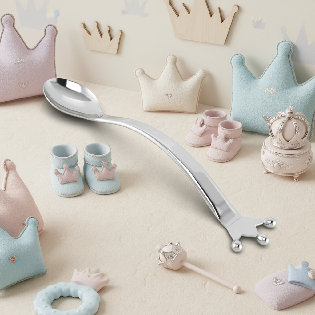 Majestic Curved Feeding Spoon-Engraveable