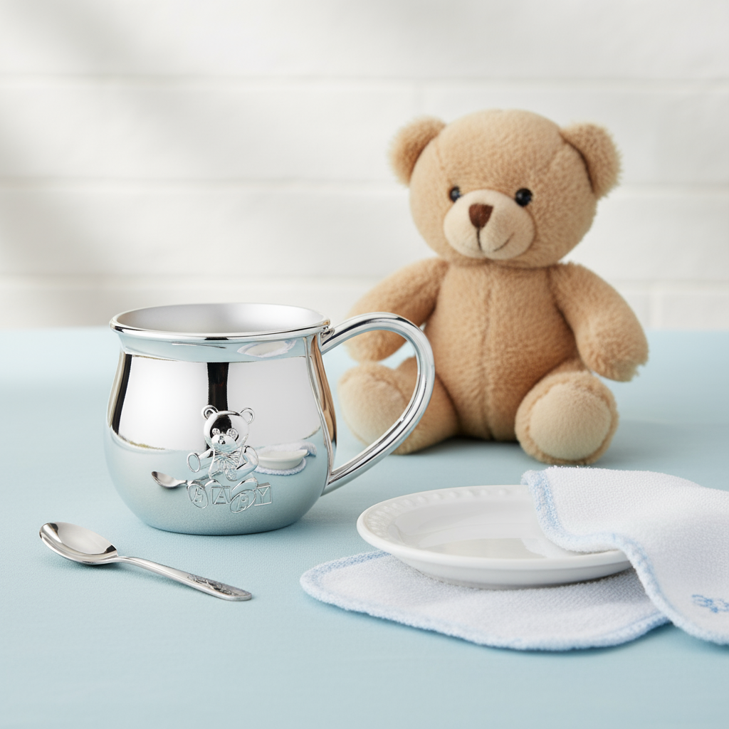 Bulge Cup with Teddy Embossed-Engraveable