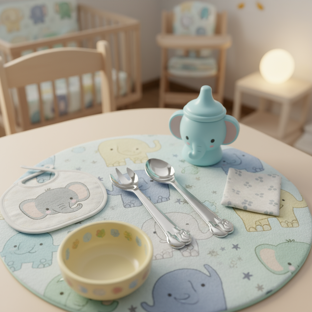 Elephant Spoon & Fork Set-Engraveable