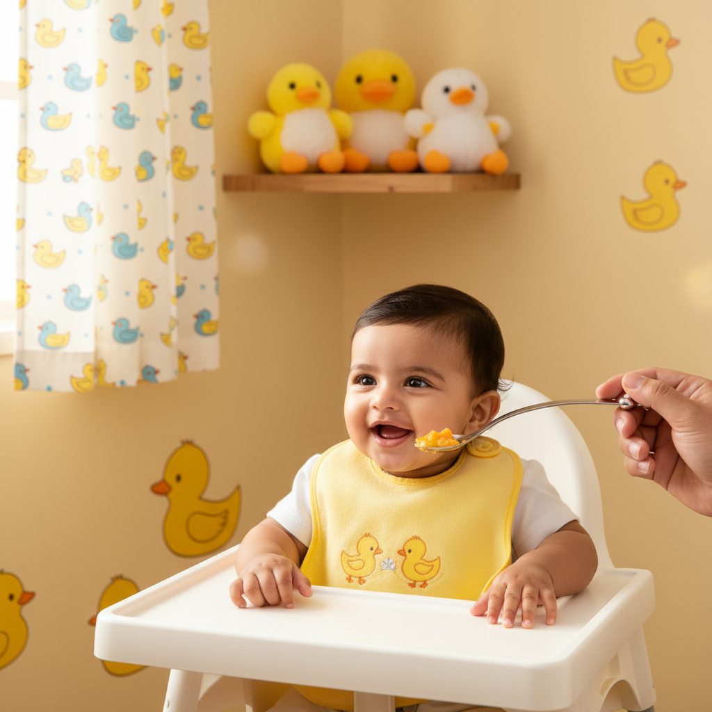 Duck Curved Feeding Spoon-Engraveable