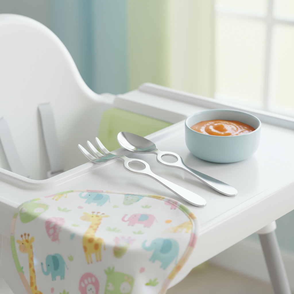 Circles Spoon & Fork Set-Engraveable