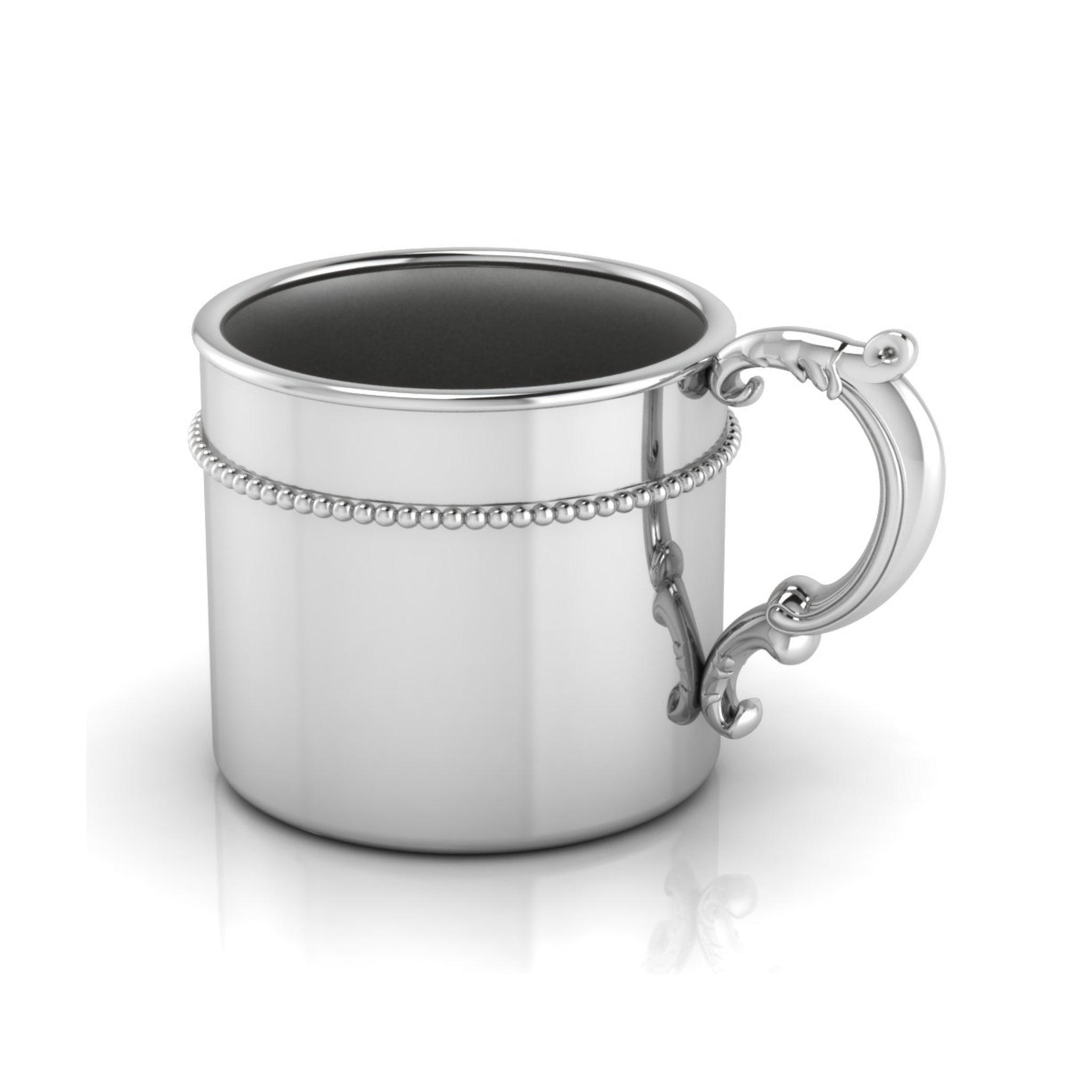 Beaded Classic Cup with Victorian Handle-Engraveable