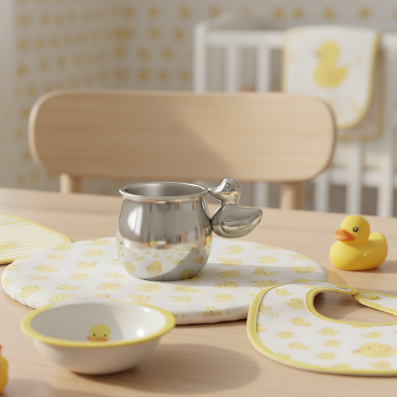 Bulge Cup with Duck Handle-Engraveable