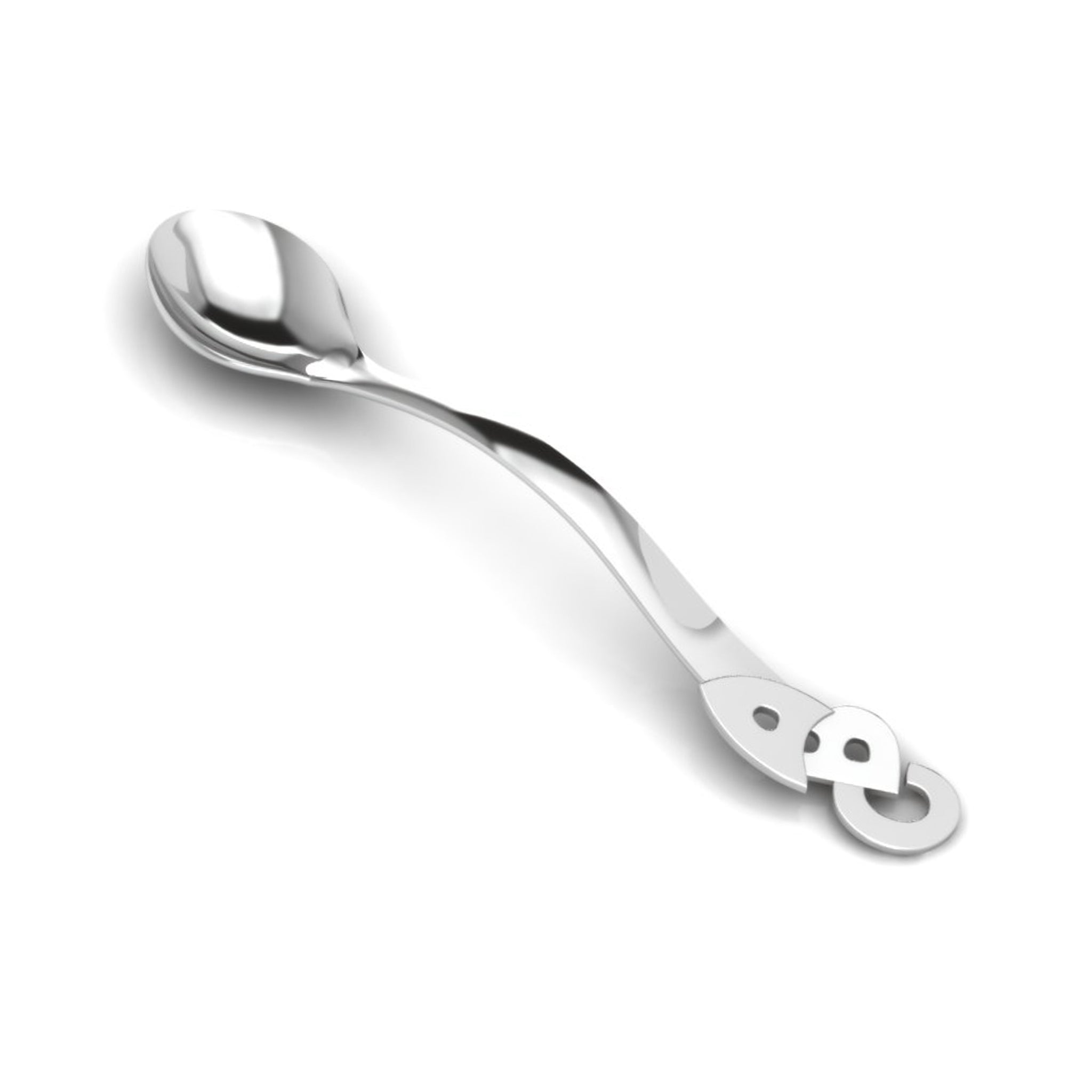 ABC Curved Handle Feeding spoon-Engraveable