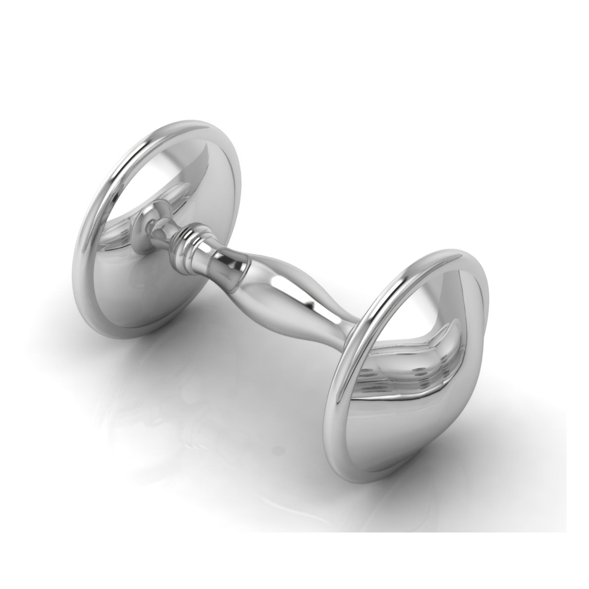 Plain Dumbbell Rattle-Engraveable