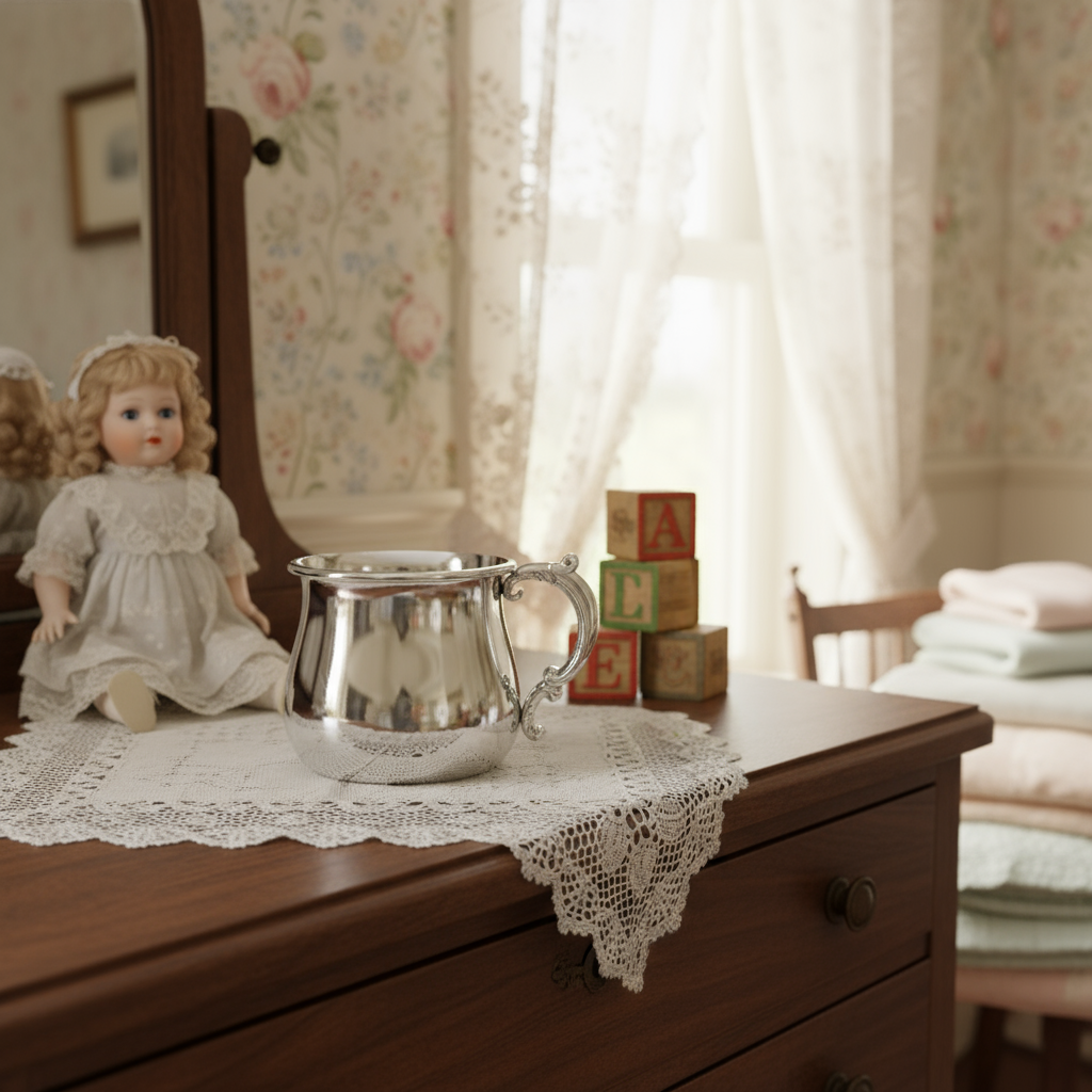 Bulge Cup with Victorian Handle-Engraveable